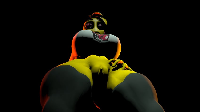 3d 3d_(artwork) animatronic big_breasts female five_nights_at_freddy's front_view horny looking_at_viewer looking_down tagme thick_thighs toy_chica_(fnaf) toy_chica_(psychojohn2) voluptuous