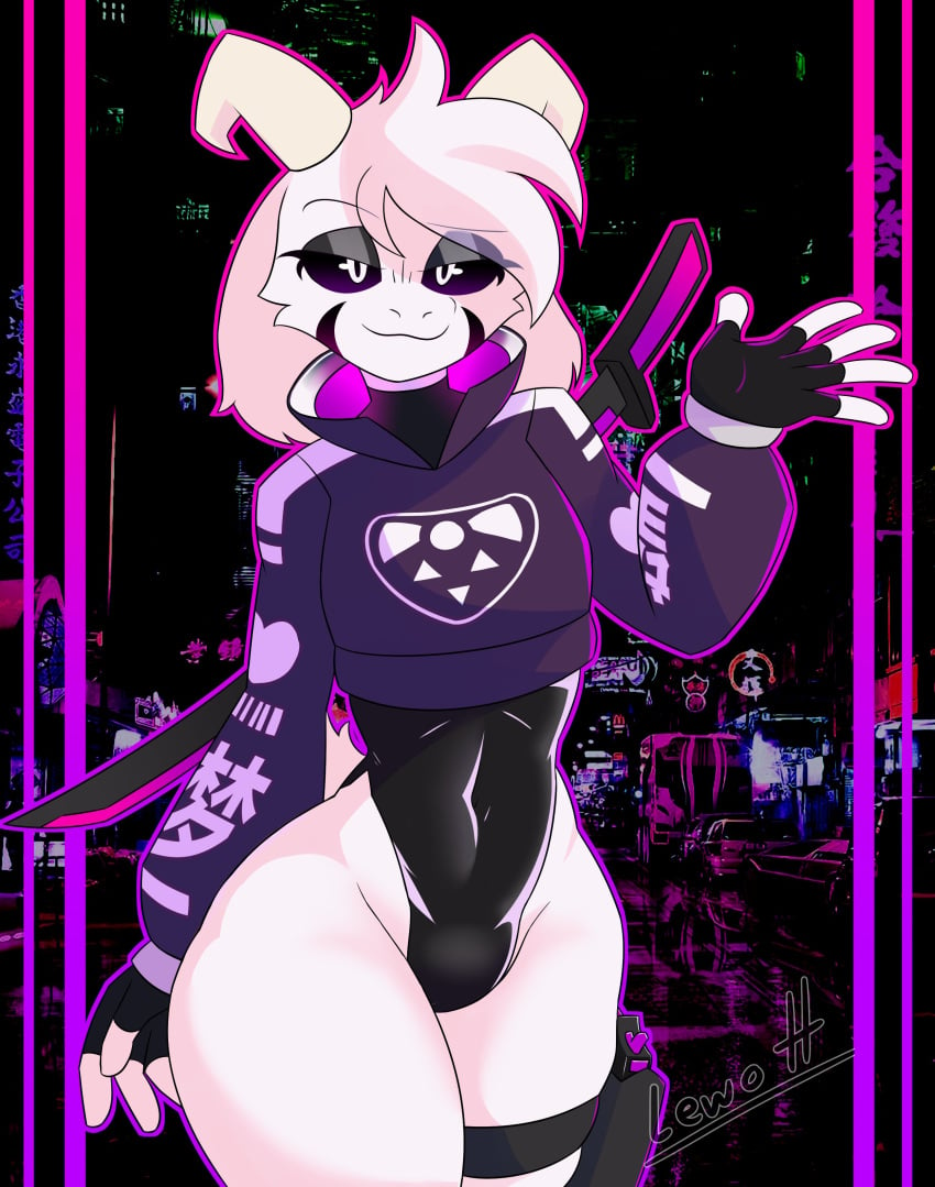 1girls anthro asriel asriel_dreemurr asriel_dreemurr_(god_form) crossgender female female_asriel female_focus female_only genderswap genderswap_(mtf) gloves hi_res hoodie leotard looking_at_viewer rule_63 solo solo_female undertale undertale_(series)