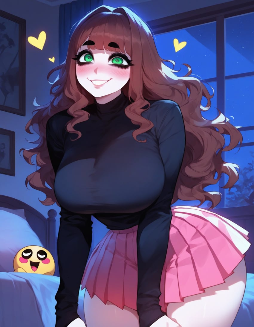 1girl 1girls 2d 2d_(artwork) 2d_artwork ai_generated big_breasts big_butt big_thighs blush blushing blushing_at_viewer blushing_profusely breasts brown_hair brown_hair_female busty casual curvy curvy_ass curvy_body curvy_female curvy_figure curvy_hips curvy_legs curvy_thighs cute cute_expression cute_eyes cute_face cute_girl female female_focus female_only front_view green_eyes green_eyes_female huge_ass huge_butt huge_hips huge_thighs human kira_(xandr) large_ass large_breasts large_butt large_hips large_thighs light-skin light-skinned light-skinned_female light_skin light_skinned light_skinned_female long_hair long_hair_female looking_at_viewer massive_ass massive_booty massive_breasts massive_butt massive_hips massive_thighs miniskirt pleasure_face pose posing seducing seducing_viewer seduction seductive seductive_body seductive_eyes seductive_gaze seductive_look seductive_pose seductive_smile sensual skirt smile smile_at_viewer smiling smiling_at_viewer solo solo_female solo_focus thick thick_ass thick_female thick_hips thick_legs thick_thighs thighs wide_hips xandr xcrystallex