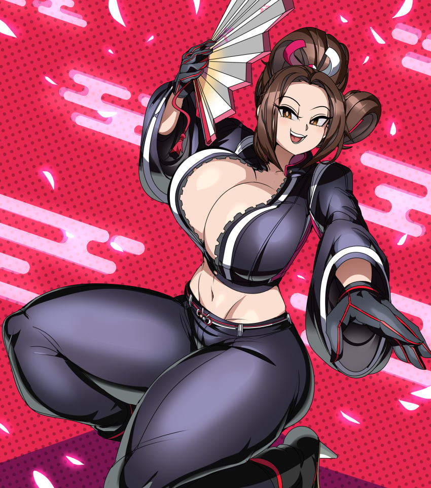 1girls 2024 2d 2d_(artwork) big_breasts breasts captain_kirb clothed clothing fatal_fury female fully_clothed light-skinned_female light_skin mai_shiranui mai_shiranui_(city_of_the_wolves) png