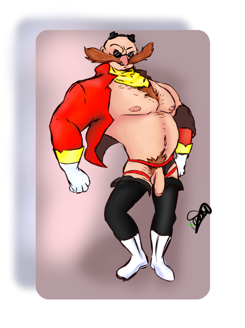 balls belly belly_button dr._eggman dr_robotnik gaek gaek_art nipples penis sega solo solo_male sonic_(series)