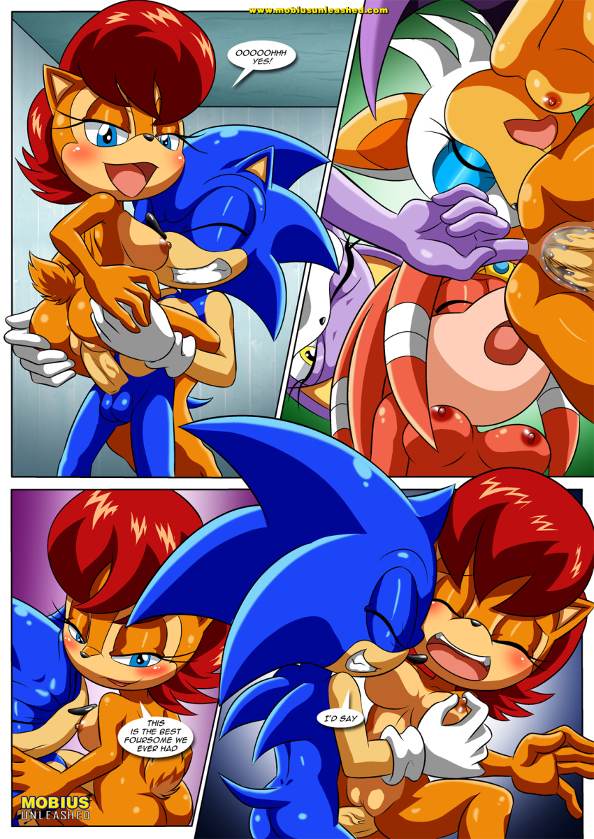 anal anal_fingering bat bbmbbf blaze_the_cat chipmunk comic dialogue echidna feline fingering foursome group group_sex harem hedgehog male mammal mobius_unleashed monotreme nipples nude palcomix penetration penis pussy relaxation_after_a_tiring_day_(sonic_the_hedgehog) rodent rouge_the_bat sally_acorn sex sonic_(series) sonic_the_hedgehog standing_position tikal_the_echidna vaginal_penetration video_games wings