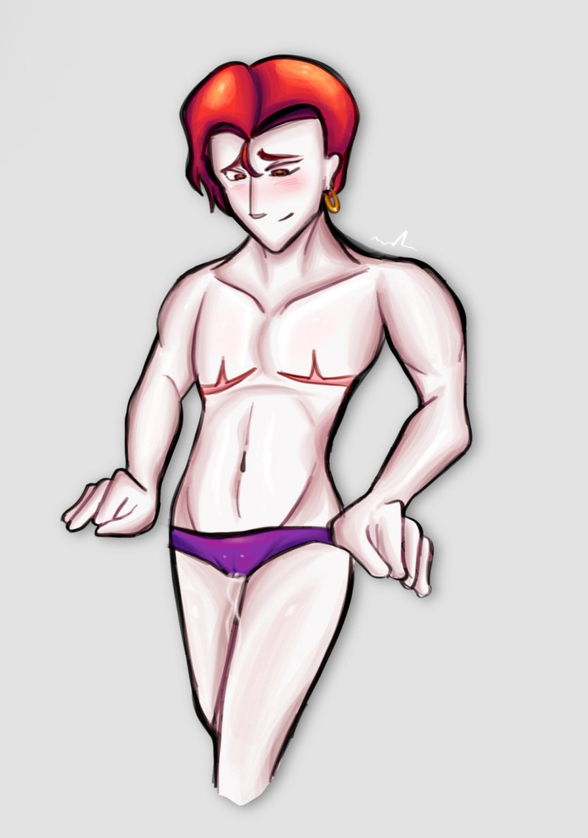 1cuntboy ^_^ brown_eyes cameltoe clothed cuntboy cuntboy_focus cuntboy_only intersex jack_rose_(just_dance) just_dance looking_down male male_only panties pussy_juice_drip pussy_juice_trail red_hair self_upload solo springyslink_(artist) surgery_scars tagme transgender_male wet_pussy