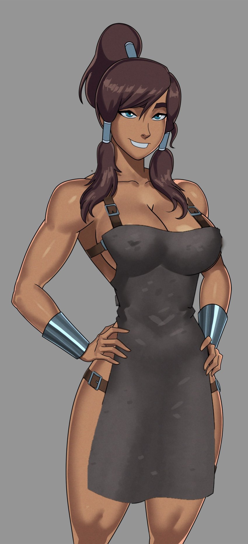 amazon apron blacksmith casual dark_skin dc dc_comics edited fanart female hammer human korra outerwear pallas something_unlimited sunsetriders7