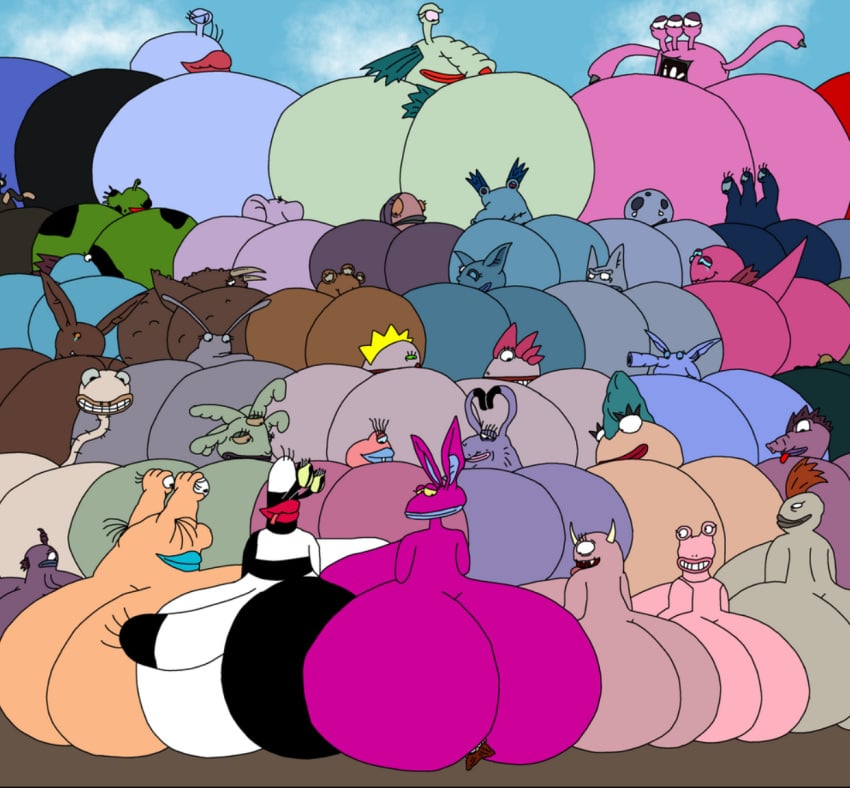 aaahh!!!_real_monsters crowd facesitting giant giantess gigantic_ass gigantic_breasts harem huge_ass huge_breasts huge_butt ickis_(aaahh!!!_real_monsters) klasky_csupo krumm_(aaahh!!!_real_monsters) many_on_one monster monsters nickelodeon nicktoons nicky_(aaahh!!!_real_monsters) oblina_(aaahh!!!_real_monsters) paramount_pictures taraharem