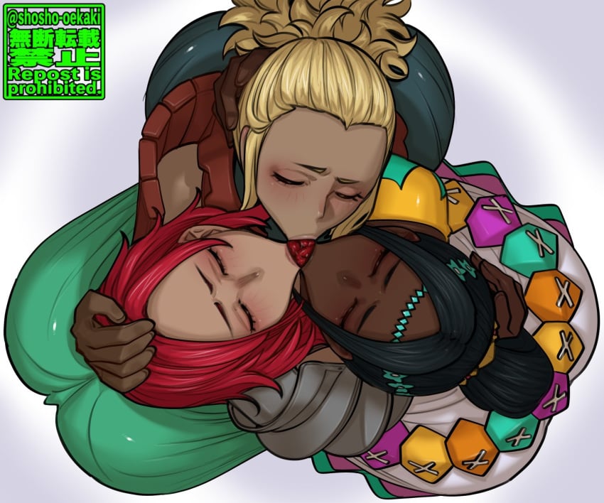 2024 3girls ass ass_focus big_ass big_butt closed_eyes fire_emblem fire_emblem:_three_houses fire_emblem_awakening fire_emblem_engage flavia_(fire_emblem) french_kiss group_kiss group_kissing hapi_(fire_emblem) huge_ass huge_butt kissing lesbian_kiss multiple_girls nintendo ponytail red_hair red_hair_female shosho_oekaki tagme timerra_(fire_emblem) trio trio_focus triple_kiss yuri