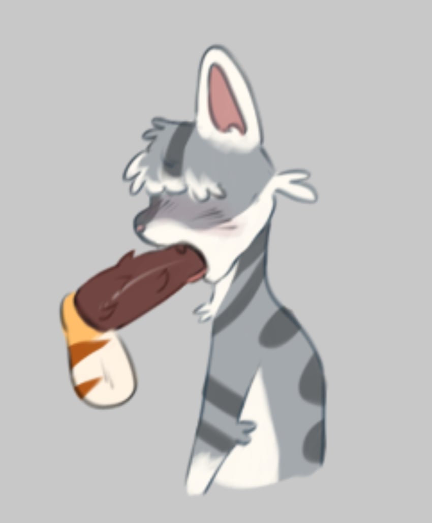 blowjob domestic_cat feral feral_on_feral gay_incest golden_fur gray_background incest jayfeather_(warriors) lionblaze_(warriors) sibling_incest siblings sucking_penis tabby_cat warriors_(book_series) warriors_(cats)