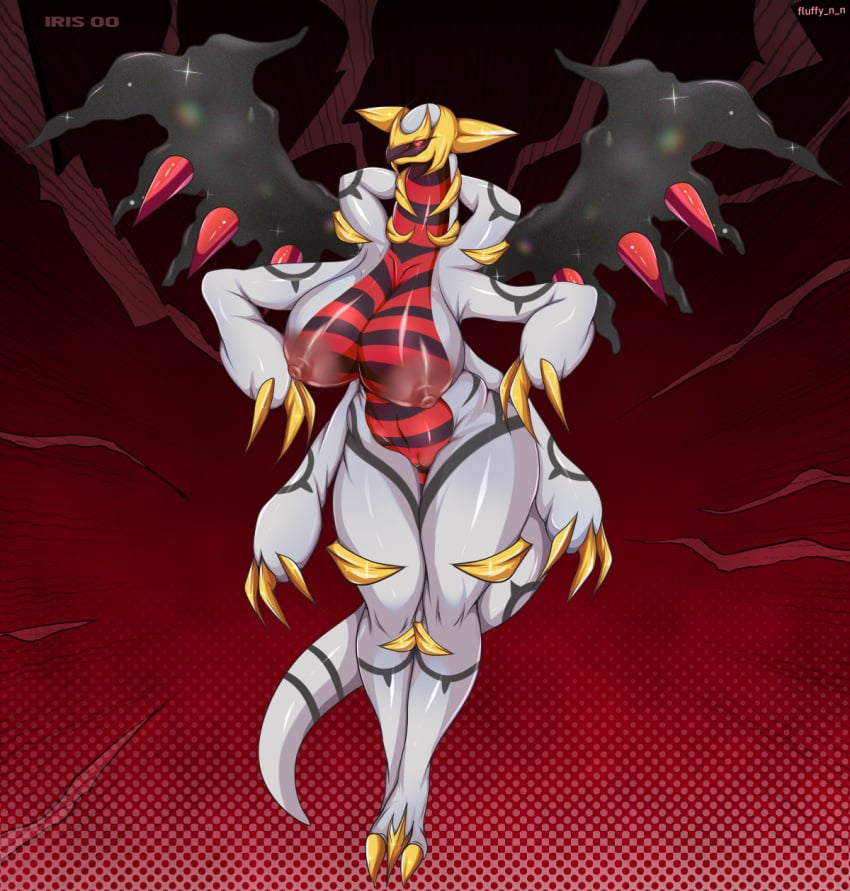 adopt adoptable ass big breasts claws cum female fluffy_n_n giratina girl hyper pokemon reference refsheet scales sheet solo talons thick vagina