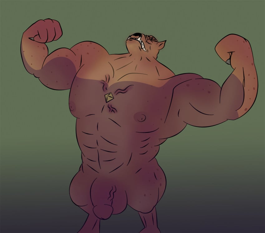 anthro body_size_growth canid canine canis daemon_ritus domestic_dog eye_ridges flexing genital_growth growth hanna-barbera hi_res male mammal muscle_growth penis_growth scooby-doo scooby-doo_(series) scrappy-doo size_transformation solo transformation unknown_artist vein veiny_muscles