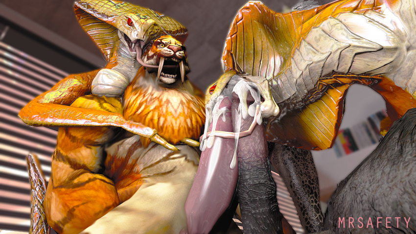 3d artist_name bethesda_softworks cum cum_in_mouth cum_inside fellatio female interspecies mr_safety oral saberon skyrim snake source_filmmaker text the_elder_scrolls viper_(species) viper_(x-com) werewolf world_of_warcraft x-com