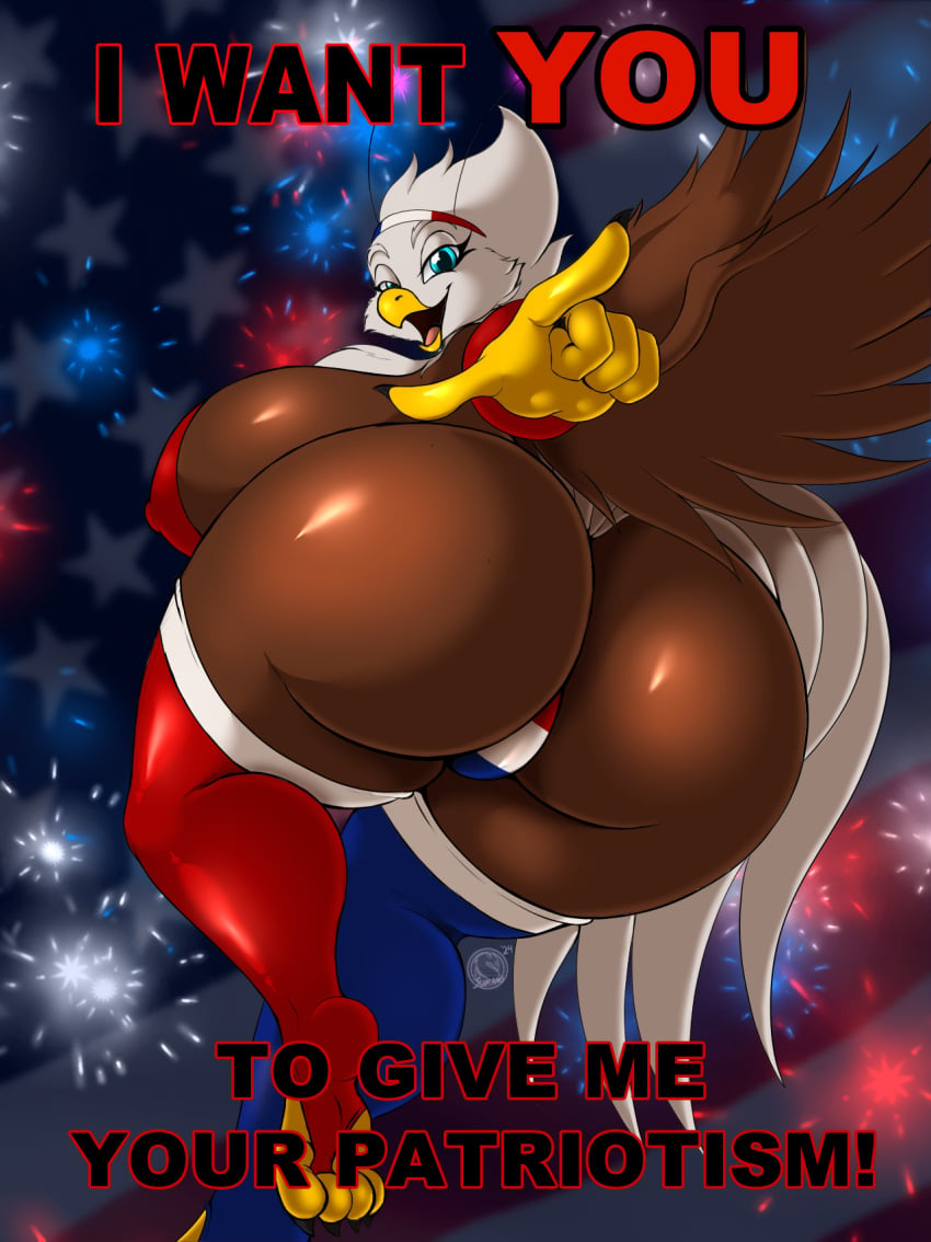 2024 4th_of_july 5_fingers accipitrid accipitriform anthro artist_name ass avian avian_humanoid bald_eagle beak big_ass big_breasts big_butt biped bird bird_feet black_eyelashes blue_legwear breasts brown_body brown_fur clothing digital_drawing_(artwork) digital_media_(artwork) eagle english_text eyebrows eyelashes feet female female_only fingers fireworks furry furry_only hi_res holidays huge_ass huge_breasts huge_butt legwear liberty_(suirano) light_blue_eyes open_beak open_mouth open_smile outside point_of_view red_legwear sea_eagle solo suirano text toes yellow_beak