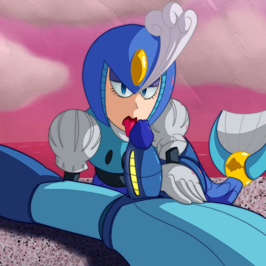 1girls android helmet mega_man mega_man(classic) mega_man_(character) robot robot_girl splash_woman wildswingding