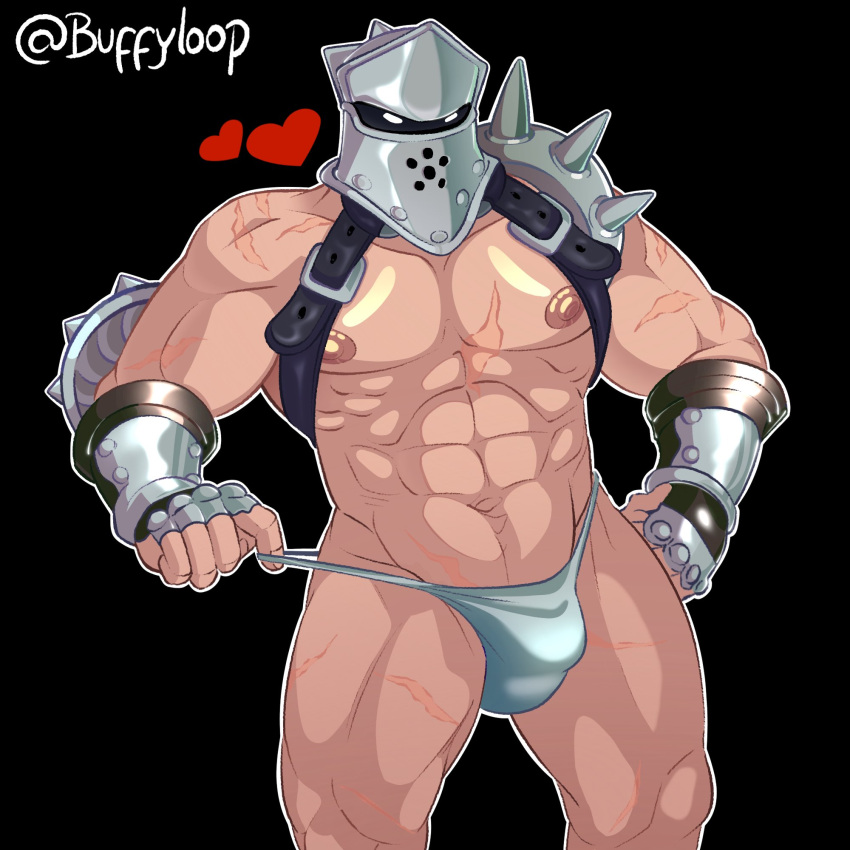 <3 1boy abs armor armored armored_gloves armored_male bara black_background buffyloop bulge chrono_cross dilf gay grabbing_thong grabbing_underwear helmet human human_only light-skinned_male light_skin male male_focus male_nipples male_only manly mask muscles muscular muscular_male nipples scar_on_chest scarred scars scars_on_arm scars_on_thighs shiny_skin simple_background skimpy_clothes solo solo_focus solo_male standing thong underwear white_thong white_underwear zoah ♡