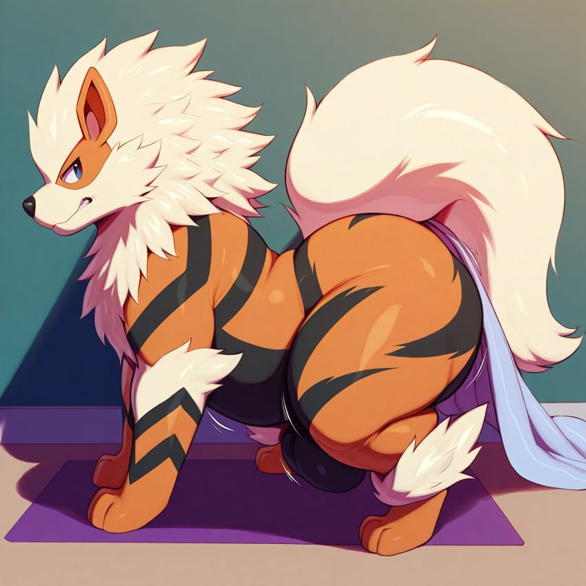 ai_generated arcanine ass big_ass bubble_butt feral generation_1_pokemon huge_ass hyper hyper_ass nintendo pokemon pokemon_(species)