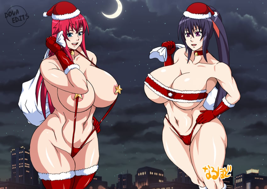 akeno_himejima christmas high_school_dxd highschool_dxd naruho rias_gremory tagme