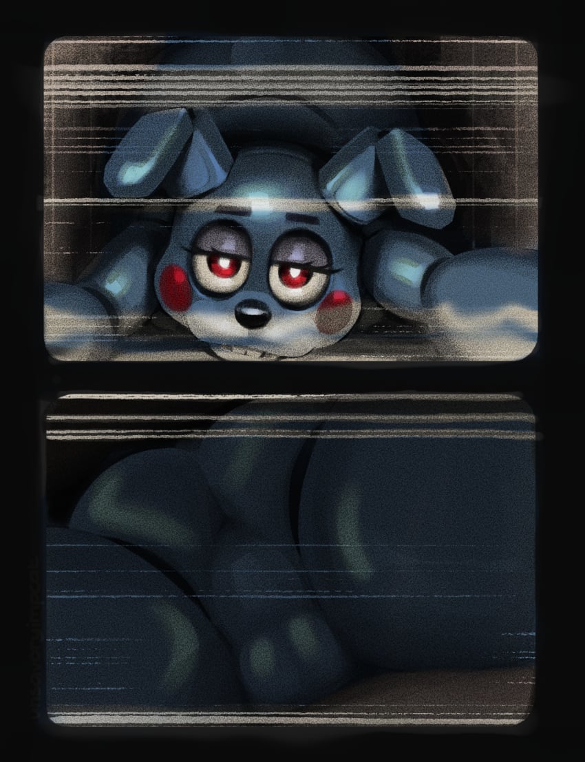 animatronic anus backsack blue_body color colored femboy five_nights_at_freddy's solo toy_bonnie_(fnaf) unsavoryimpcat