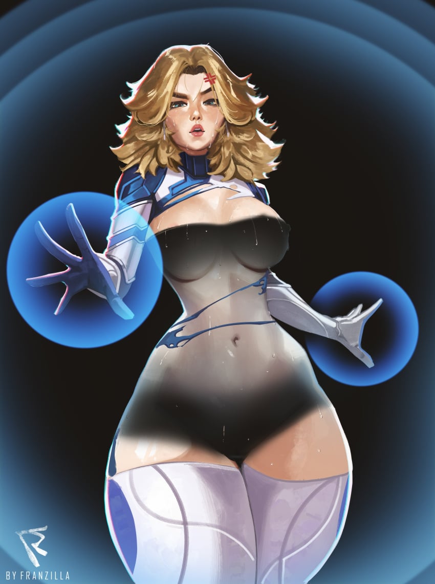 belly belly_button big_breasts blonde_female blonde_hair blonde_hair breasts busty child_bearing_hips female female_only franzilla heroine hips invisible_clothes invisible_woman invisible_woman_(marvel_rivals) large_breasts light-skinned_female light_skin marvel marvel_comics marvel_rivals milf sue_storm superheroine tagme thick thick_thighs thighs tummy wide_hips