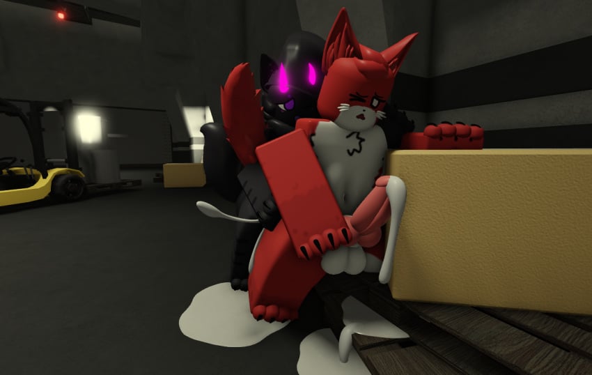 3d anal_penetration anthro balls buck_(kaiju_paradise) bucket cock consensual cum cum_in_ass cum_inside cum_leaking cum_while_penetrated cumshot furry hazzy_(kaiju_paradise) kaiju_paradise male male/male ravenuwu roblox roblox_game robloxian self_upload sex