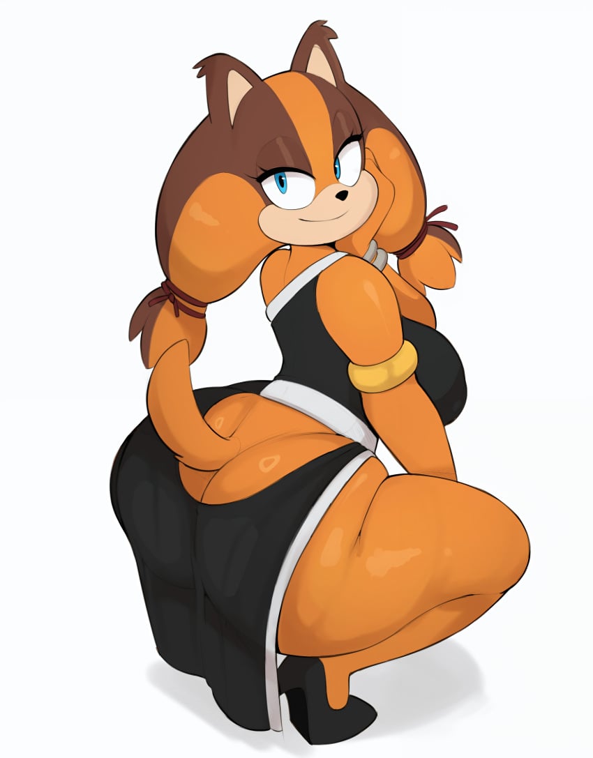 1girl 1girls 2025 2025s 2d 2d_(artwork) absurd_res absurdres anthro anthro_female anthro_only anthrofied ass badger badger_ears badger_girl badger_tail big_ass big_breasts big_butt biped black_clothing black_dress black_nose blue_eyes breasts bubble_ass bubble_butt butt clothed clothing crouching dat_ass dat_butt digital_media_(artwork) dress eyelashes female female_anthro female_focus female_only fur furry furry_female hi_res huge_breasts looking_at_viewer looking_back mammal mustelid musteline orange_body orange_fur pupils rear_view sega shoes simple_background smile smiling smiling_at_viewer solo solo_female solo_focus sonic_(series) sonic_boom sonic_boom_(series) sonic_the_hedgehog_(series) squatting sticks_the_badger sticks_the_jungle_badger tail thick thick_ass thick_butt thick_thighs thighs three-quarter_view usnarbit video_games white_background wide_hips