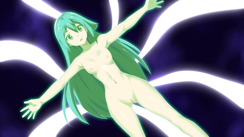 blue_hair breasts fairy_tail female long_hair nude planeptune pussy small_breasts solo wendy_marvell