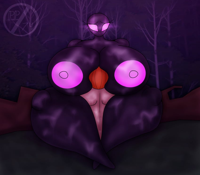 1boy 1boy1girl 1girls 1male1female basic_background basic_shading big_breasts breasts cool_colors couple couple_sex curvaceous curvy_female curvy_figure dark-skinned_female detailed_background enderman enderwoman forest forest_background forest_sex glowing_eyes large_breasts larger_female massive_breasts massive_thighs minecraft pewpew74 pumpkin_head self_upload sex smaller_male smothering steve_(minecraft) sweaty sweaty_breasts thick_thighs voluptuous_female watermark