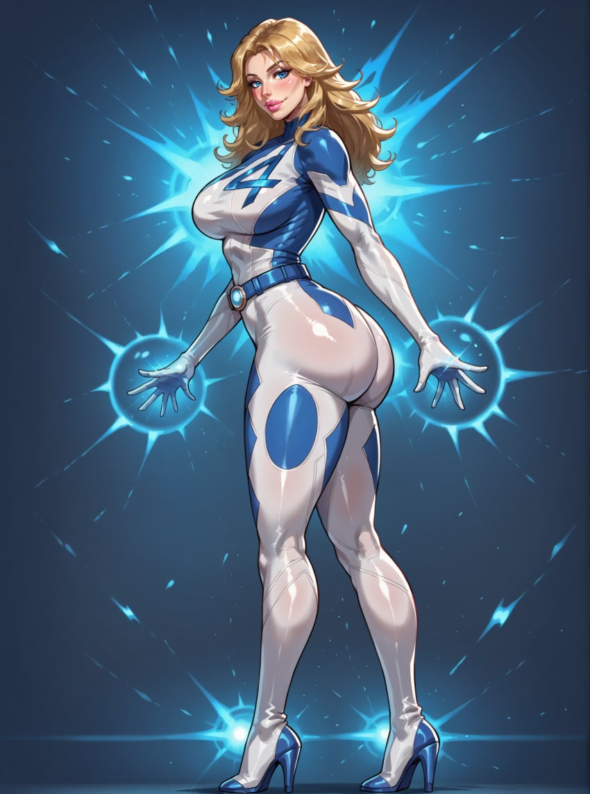 1girls absurdres ai_generated animification ass belt big_ass big_breasts big_butt big_thighs bimbo blonde_hair blue_eyes bodysuit breasts dialogue earrings fantastic_four female female_focus female_only gigantic_thighs hand_on_own_hip heart highres hoop_earrings huge_ass huge_thighs invisible_woman invisible_woman_(marvel_rivals) jewelry large_breasts long_hair makeup marvel marvel_rivals nipples skintight smile solo sue_richards sue_storm superhero_costume susan_storm tagme text thick_hips thick_thighs thighs twitter xftriber