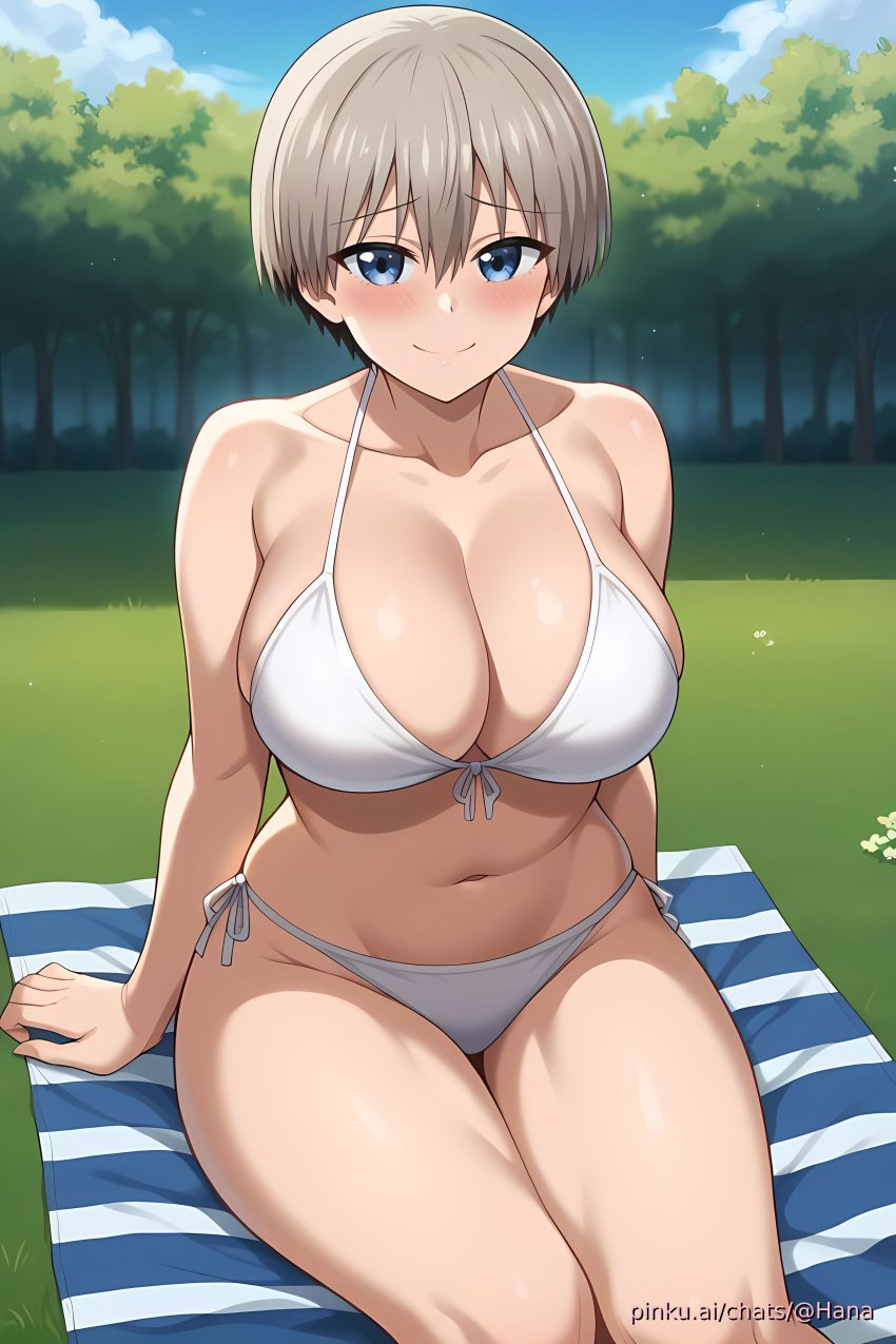 ai_generated bikini candid female girl hana_uzaki pinku pinku.ai pinkuai sexy uzaki-chan_wa_asobitai!