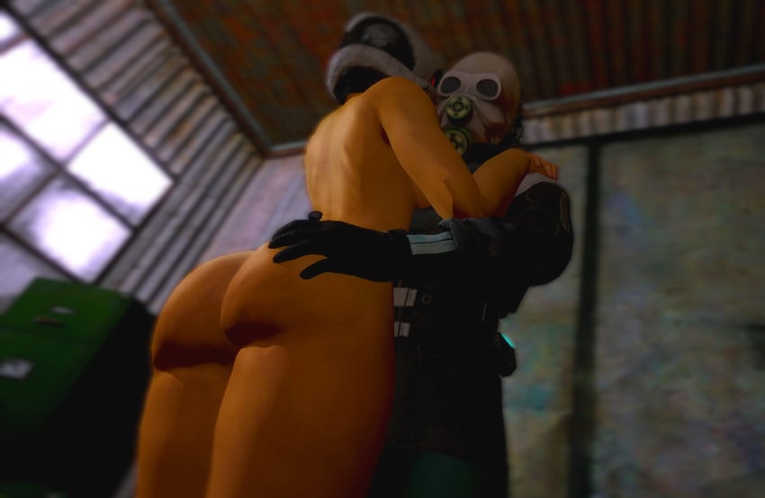 1boy ass ass_focus ass_grab clothed_male_nude_female combine combine_assassin grabbing_ass half-life half-life_(series) half-life_2 hetero imminent_sex inside low-angle_view male metrocop seductive thick_ass thick_butt thick_thighs