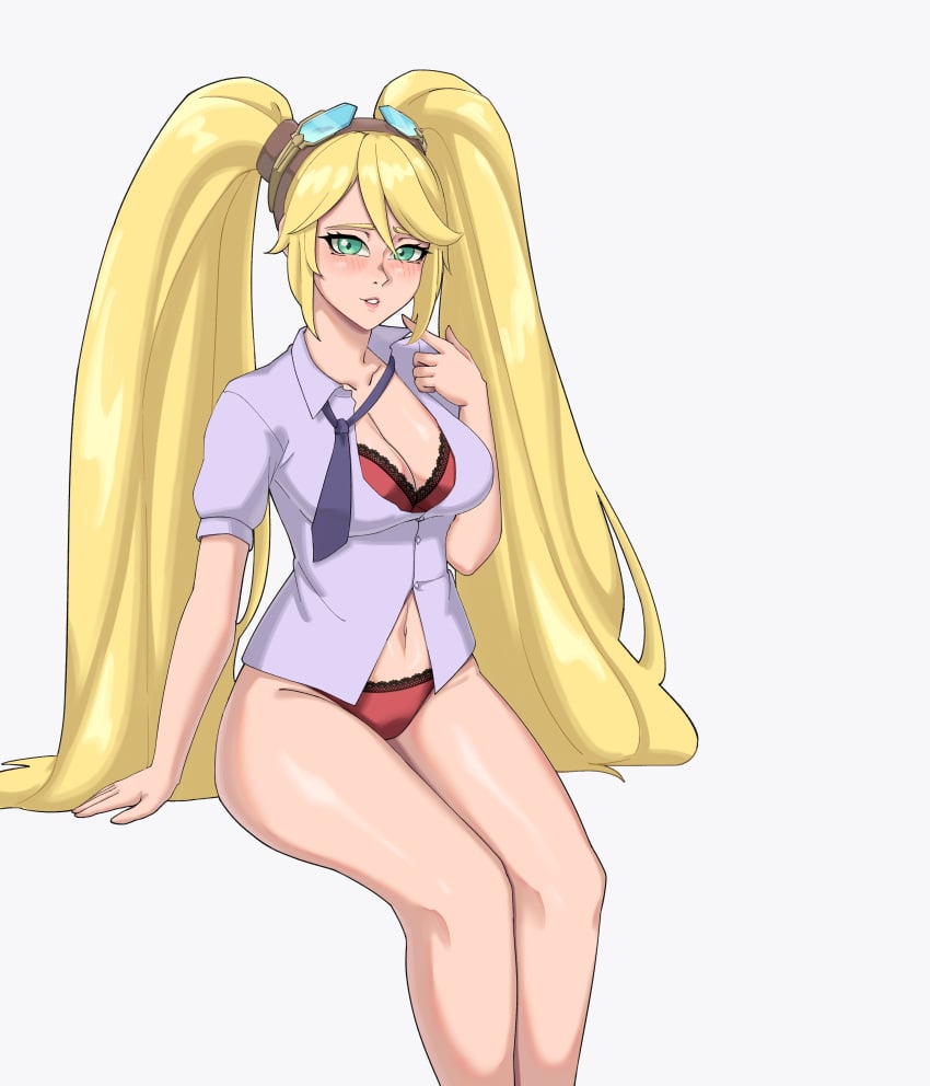 blonde_hair female kamadevka layla_(mobile_legends) mobile_legends underwear undressing