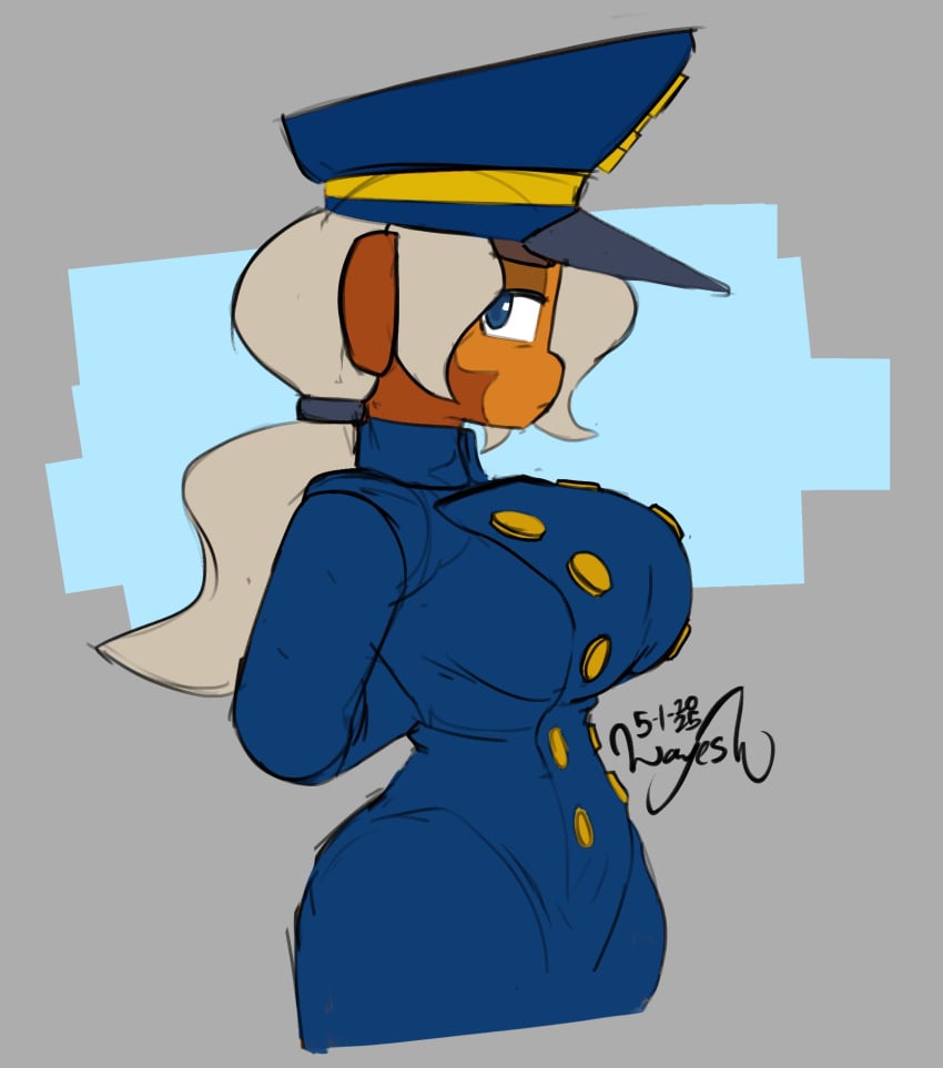 admiral_brickell bloons_tower_defense furry furry_female furry_only hat image_set large_breasts monkey monkey_girl naval_uniform wayesh white_hair