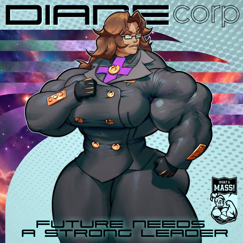 1girls 2d 2d_(artwork) 2d_artwork abs absurd_res alternate_version_at_patreon alternate_version_at_source alternate_version_available artist_logo biceps big big_ass big_biceps big_breasts big_butt big_muscles breasts business_suit business_woman digital_art digital_media digital_media_(artwork) female glasses hyper_muscles megane muscle_growth muscles muscular muscular_arms muscular_female muscular_legs muscular_thighs suit suit_and_tie thighs tight_clothing veins veiny_muscles what_a_mass!