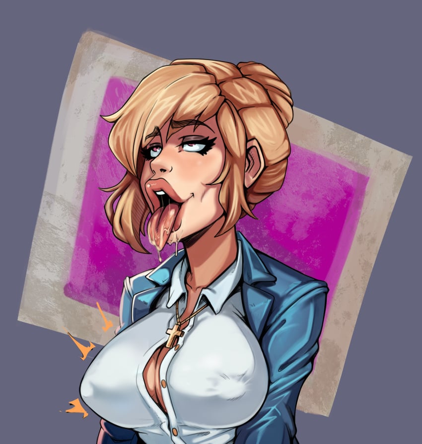 big_breasts big_lips bimbo bimbo_lips bimbofication breast_expansion breasts bust cross_necklace dontnod_entertainment drool eye_roll eye_shadow eyelashes eyes_rolling_back eyeshadow female_only femsub hairbun kate_marsh life_is_strange mind_break mindbreak nipple_bulge nipple_erection open_mouth reliusmax solo solo_focus square_enix submissive tongue tongue_out transformation