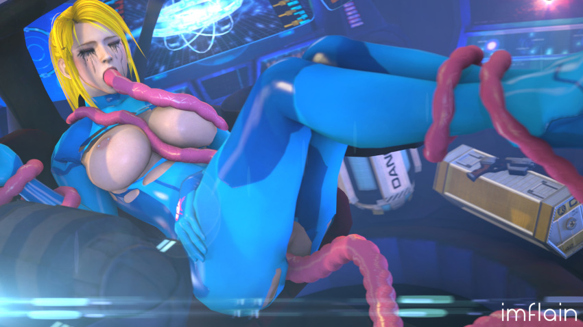 1girls 3d areola areolae big_breasts blonde_hair bodysuit breasts breasts_out crying exposed_breasts exposed_crotch female female_penetrated imflain large_breasts metroid nintendo nipples oral pale-skinned_female ponytail restrained ripped_clothing samus_aran sarah_bryant_(model) sex source_filmmaker tentacle tentacle_sex torn_bodysuit torn_clothes vaginal vaginal_penetration zero_suit zero_suit_samus