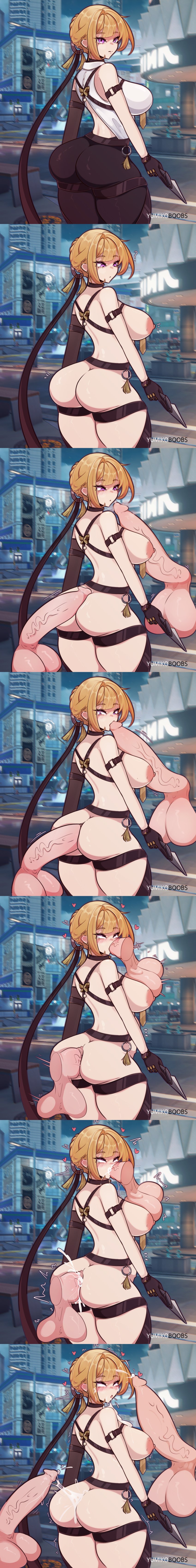 anime_girl big_breasts cocktail_dress cyberpunk evelyn evelyn_chevalier fanart game_character game_fanart glasses hyper_breasts nsfw nsfw_evelyn red_dress sexy_girl thicc voluptuous yumiko_boobs yumikoboobs zenless_zone_zero zzz zzz_evelyn