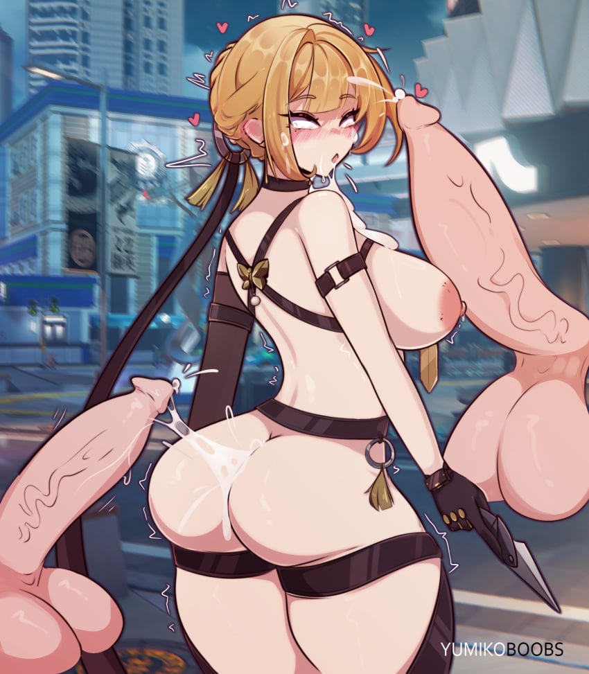 anime_girl big_breasts cocktail_dress cyberpunk evelyn evelyn_chevalier fanart game_character game_fanart glasses high_heels hoyoverse hyper_breasts nsfw nsfw_evelyn red_dress sexy_girl thicc voluptuous yumiko_boobs yumikoboobs zenless_zone_zero zzz zzz_evelyn