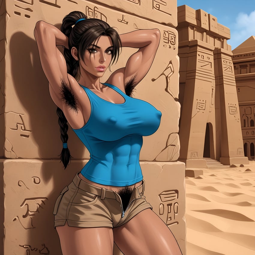 ai_generated armpit_hair athletic_female big_breasts deergirlfit excessive_pubic_hair hairy hairy_armpits hairy_pussy lara_croft lara_croft_(classic) lara_croft_(l.a.u.) muscular muscular_female pubic_hair strong_woman tomb_raider tomb_raider_(l.a.u.) tomb_raider_remastered