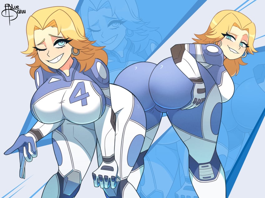 1girls absurdres ass athletic athletic_female belt big_ass big_breasts big_thighs blonde_hair blue_eyes bluedaruu bodysuit breasts butt earrings fantastic_four female female_focus female_only gigantic_ass gigantic_breasts gigantic_thighs hand_on_own_hip heart highres hoop_earrings huge_ass huge_breasts huge_thighs invisible_woman invisible_woman_(marvel_rivals) jewelry large_breasts long_hair marvel marvel_rivals milf skintight smile solo sue_richards sue_storm superhero_costume superheroine tagme thick_hips thick_thighs thighs