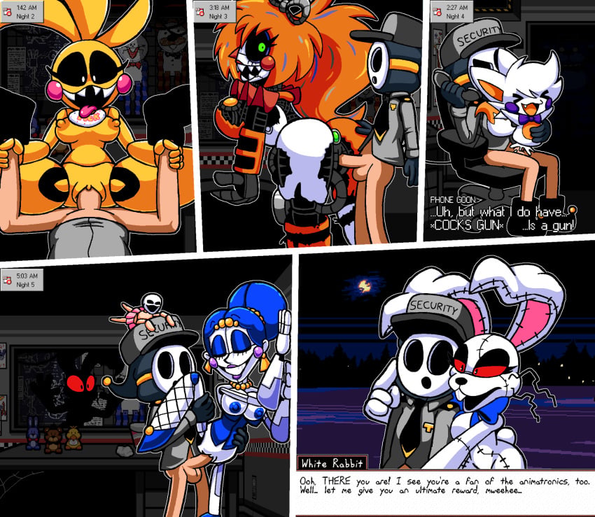 2026 animatronic anthro anthro_penetrated anti_groove areola avian ballora_(fnafsl) ballora_(frickbear's) balls big_breasts big_butt big_penis bird black_sclera blue_hair breasts buckteeth butt canid canine chicken clothing comic dialogue ear_piercing ear_ring english_text eyelashes eyeshadow female female_penetrated five_nights_at_freddy's five_nights_at_freddy's:_security_breach five_nights_at_freddy's_2 five_nights_at_freddy's_world five_nights_at_frickbear's_(series) five_nights_at_frickbear's_3 five_nights_at_frickbears_3 fox freddy_fazbear's_pizzeria_simulator galliform genitals green_eyes group hair hat headgear headwear hi_res human human_on_anthro human_on_humanoid human_penetrating human_penetrating_anthro human_penetrating_humanoid humanoid humanoid_penetrated interspecies lagomorph larger_female larger_male leporid lipstick lisnotsfw lolbit_(fnaf) lolbit_(frickbear's) long_hair machine makeup male male/female male_penetrating male_penetrating_female mammal mario_bros mask metallic_body minireena_(fnafsl) minireena_(frickbear's) nintendo nipples nonbinary_(lore) orange_hair penetration penile penile_penetration penis penis_in_vagina phasianid piercing rabbit red_eyes red_sclera ring_piercing robot robot_anthro robot_humanoid scottgames scrap_baby_(fnaf) scrap_baby_(frickbear's) sex sharp_teeth shyguy sister_location size_difference smaller_female smaller_male steel_wool_studios teeth text thick_thighs toy_chica_(fnaf) toy_chica_(frickbear's) vaginal vaginal_penetration vannabelle_dewlap vanny_(fnaf) wearing_mask yellow_body