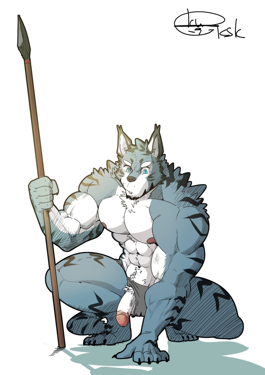 abs anthro big_muscles fur husky_(artist) koreanhusky male male_only mammal muscular muscular_male nipples pecs