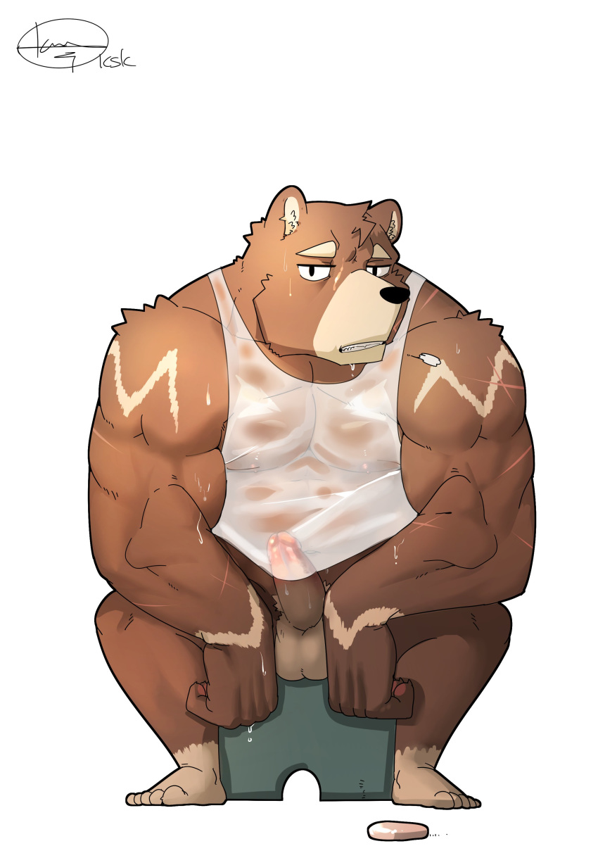 abs anthro bear clothed clothing fur husky_(artist) koreanhusky male male_only mammal muscular muscular_male nipples pecs