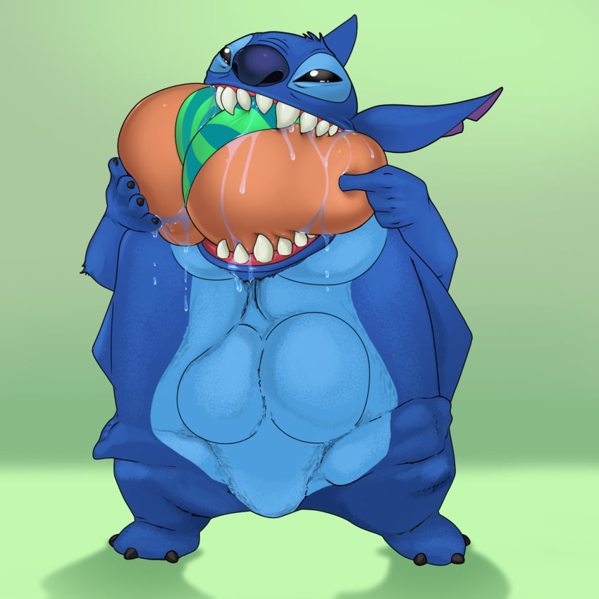 ass belly disney disney_channel laptop456 lilo_and_stitch nani_pelekai saliva smaller_male stitch_(lilo_and_stitch) stomach tight_ass vore