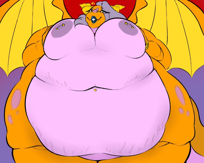 bbw big_breasts breasts cleavage dragon female huge_breasts nipples obese obese_female overweight overweight_anthro overweight_female pierced_belly_button pierced_nipples piercing piercings plantedpot tagme thick_thighs wide_hips