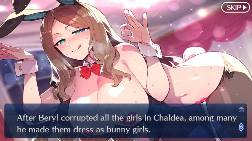 ai_generated blue_eyes brown_hair bunny_ears bunny_girl bunny_pose bunnysuit cuckold curvy fate/grand_order fate_(series) large_ass large_breasts leonardo_da_vinci_(fate) leonardo_da_vinci_(fate/grand_order) licking_lips long_hair lordem netorare ntr pasties wide_hips