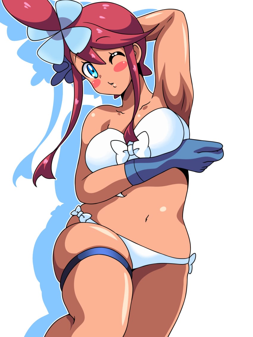 1girls big_breasts blue_clothing breasts creatures_(company) female female_focus female_only game_freak gym_leader human inabakun00 nintendo npc npc_trainer pokemon pokemon_bw pokemon_trainer skyla_(pokemon)