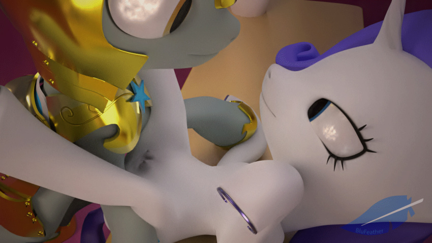 3d anal animated anus blufeather equine female feral friendship_is_magic horse mammal my_little_pony pony pussy rarity_(mlp) royal_guard_(mlp)