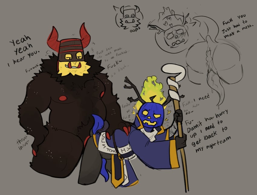 deadmeatboar dusekkar_(forsaken) fat_male forsaken_(roblox) hairy hairy_male male mrdoombringer pumpkin_head roblox roblox_game robloxian tagme tagme_(artist) tentacle_dick yaoi