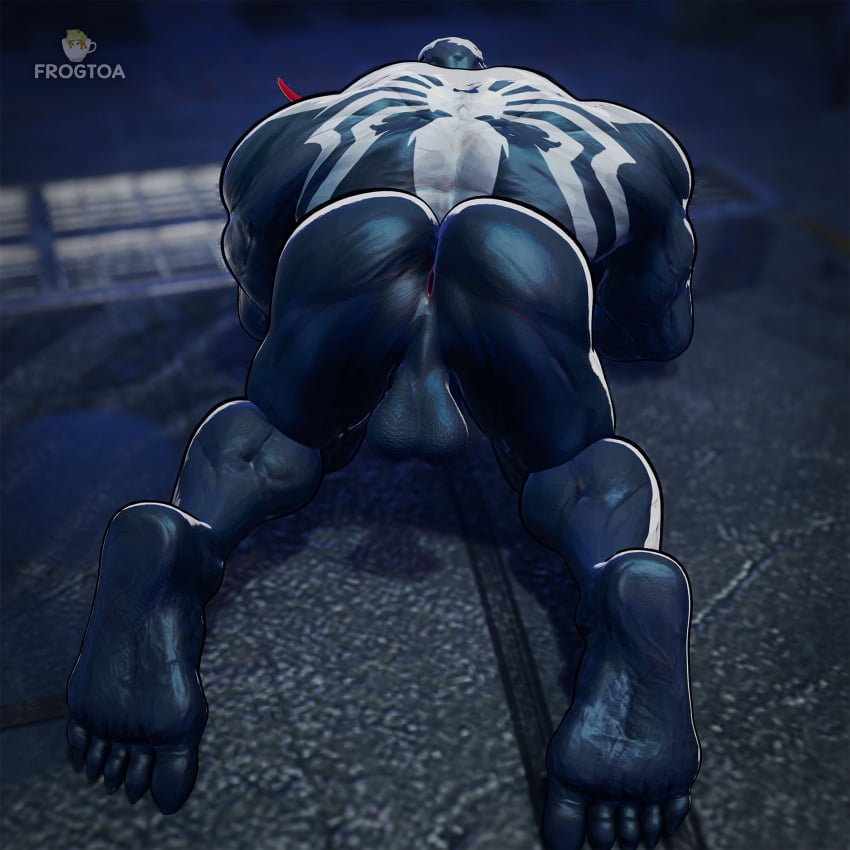 1boy ass ass back_view balls frogtoa gay humanoid inviting inviting_to_sex male male_only marvel marvel_comics marvel_rivals muscular muscular_male nude presenting presenting_ass presenting_butt solo solo_focus symbiote venom venom_(marvel) venom_(marvel_rivals)