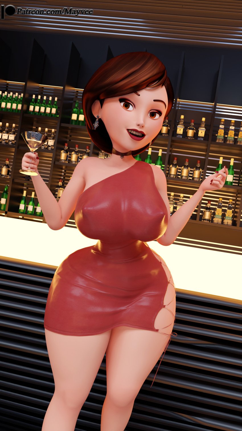 big_butt helen_parr mayvee red_dress tagme the_incredibles the_incredibles_2