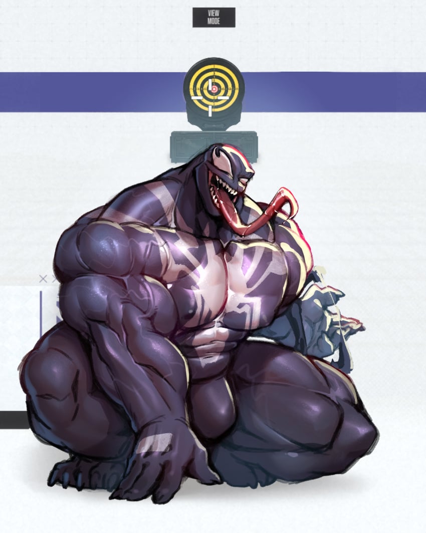 2025 4:5 abs absurd_res alien alien_humanoid barazoku biceps big_bulge big_muscles bodily_fluids bulge claws clothing crouching deltoids drooling front_view hi_res huge_bulge huge_muscles humanoid long_tongue looking_at_viewer male marvel marvel_rivals muscular muscular_humanoid muscular_male nipple_outline not_furry open_mouth open_smile pecs quads saliva sharp_teeth simple_background skinsuit smile solo solo_male symbiote teeth thick_arms thick_thighs tight_clothing tongue tongue_out triceps vein veiny_muscles venom_(marvel) vorusuarts