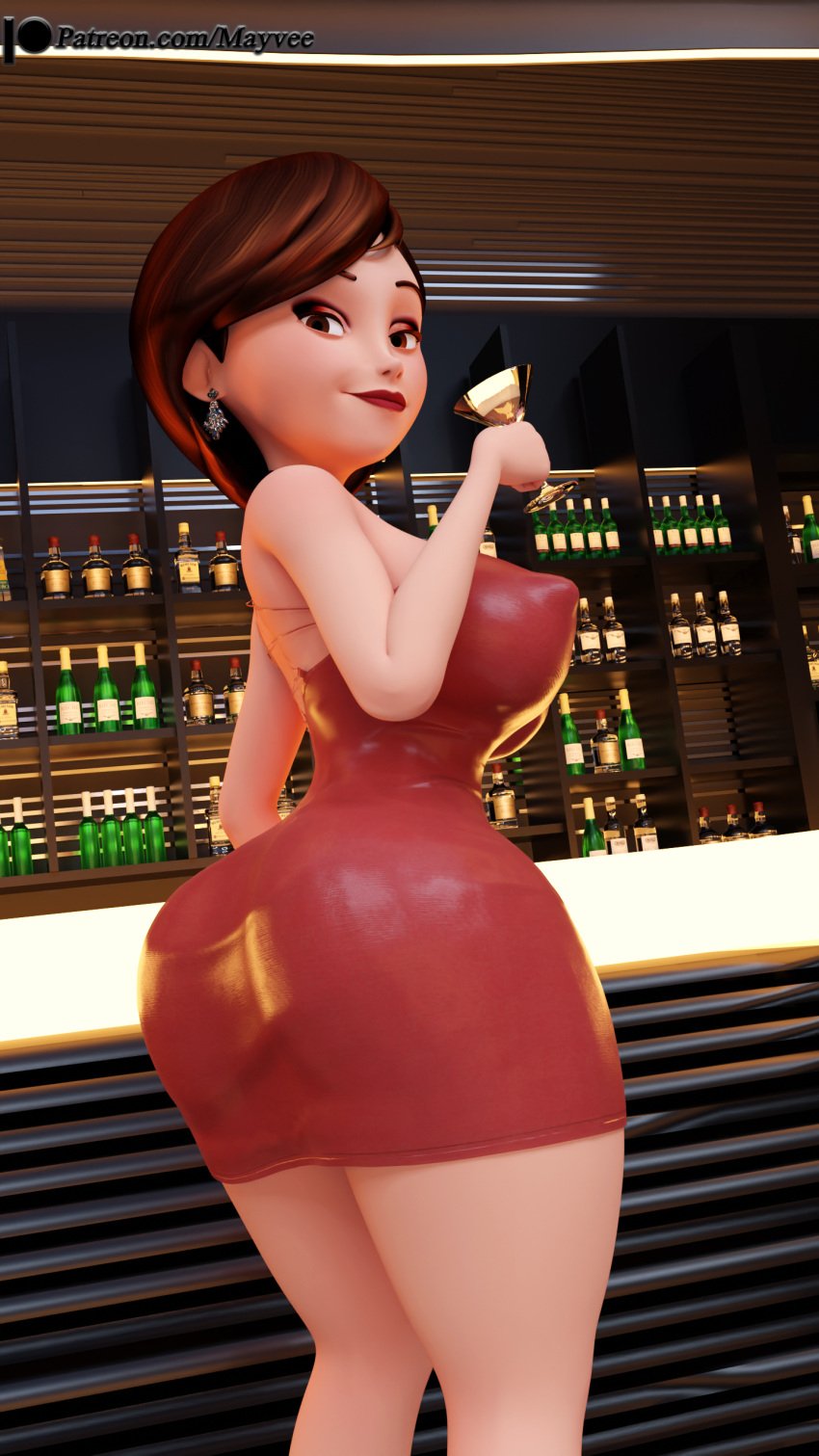 big_butt helen_parr red_dress tagme the_incredibles the_incredibles_2